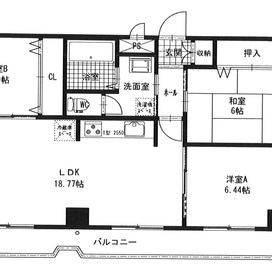 マンションニュ－エルム　::間取り図(2)