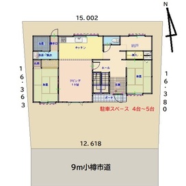 小樽市勝納町　売中古住宅::間取り図(1)