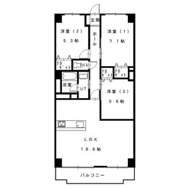 コ－プ北１０条マンション::間取り図(1)