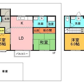 平岡3－1　売一戸建住宅::間取り図(1)