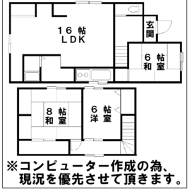 北20条貸一戸建::間取り図(2)