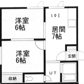 ノ－ザンライツ富丘　１０１号室::間取り図(1)