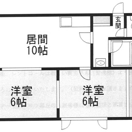  ノ－ザンライツ富丘　１０2号室::間取り図(1)